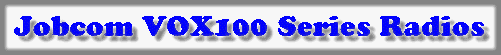 Jobcom VOX100 Series Radios